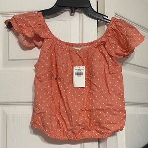 NWT Abercrombie & Fitch Polka dots crop top. Size XS
